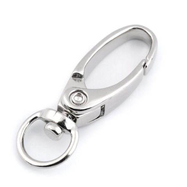 Taschenkarabiner für Kordel Nickel - 10 mm